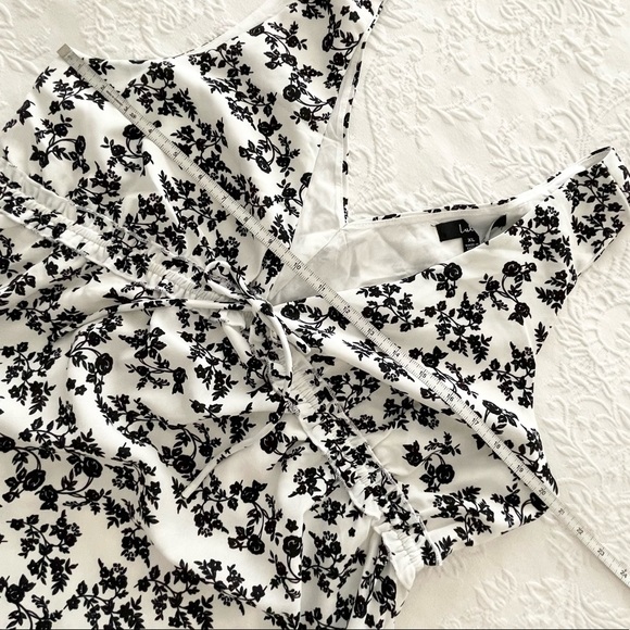 NWOT Lulus Style That Blooms White Floral Print Tiered Midi Dress Xlarge - Picture 9 of 12